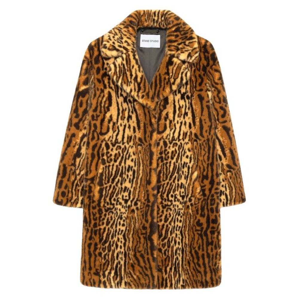 Stand Studio Women Camille Faux Fur Cocoon Coat